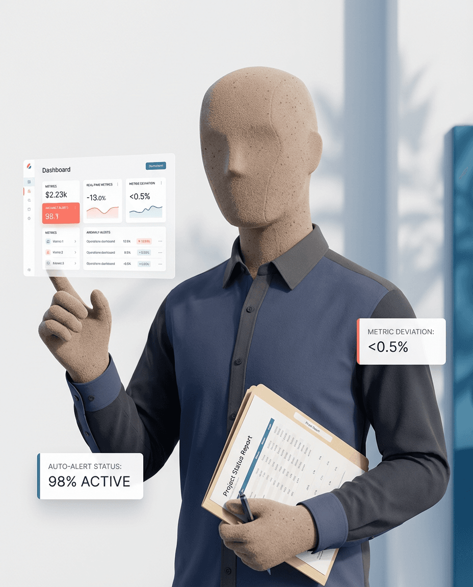 Dashboard Monitor - Track metrics and auto-alert on anomalies