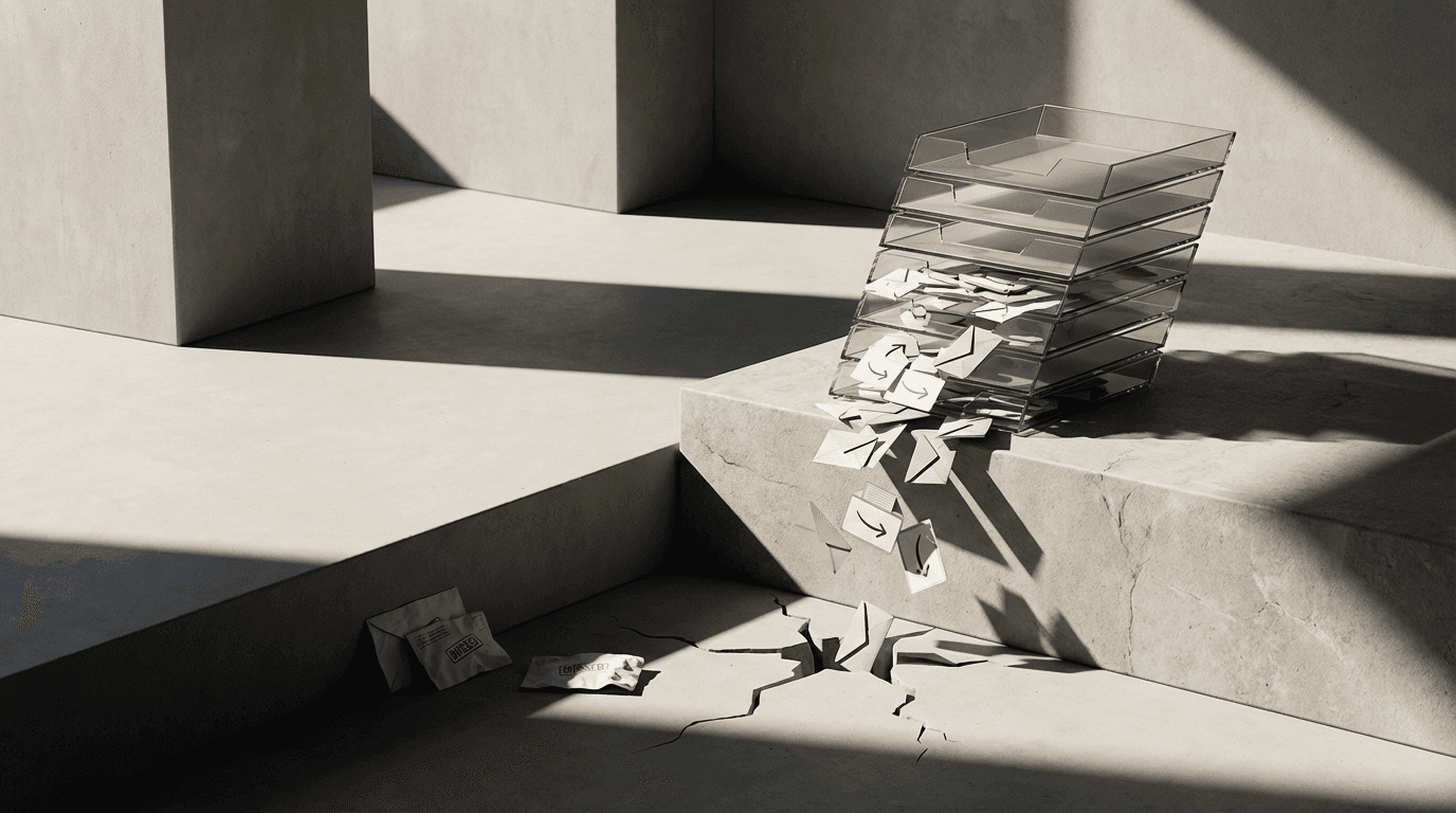 Request Routing Chaos: Tasks fall through cracks because routing depends on who remembers to forward the right email