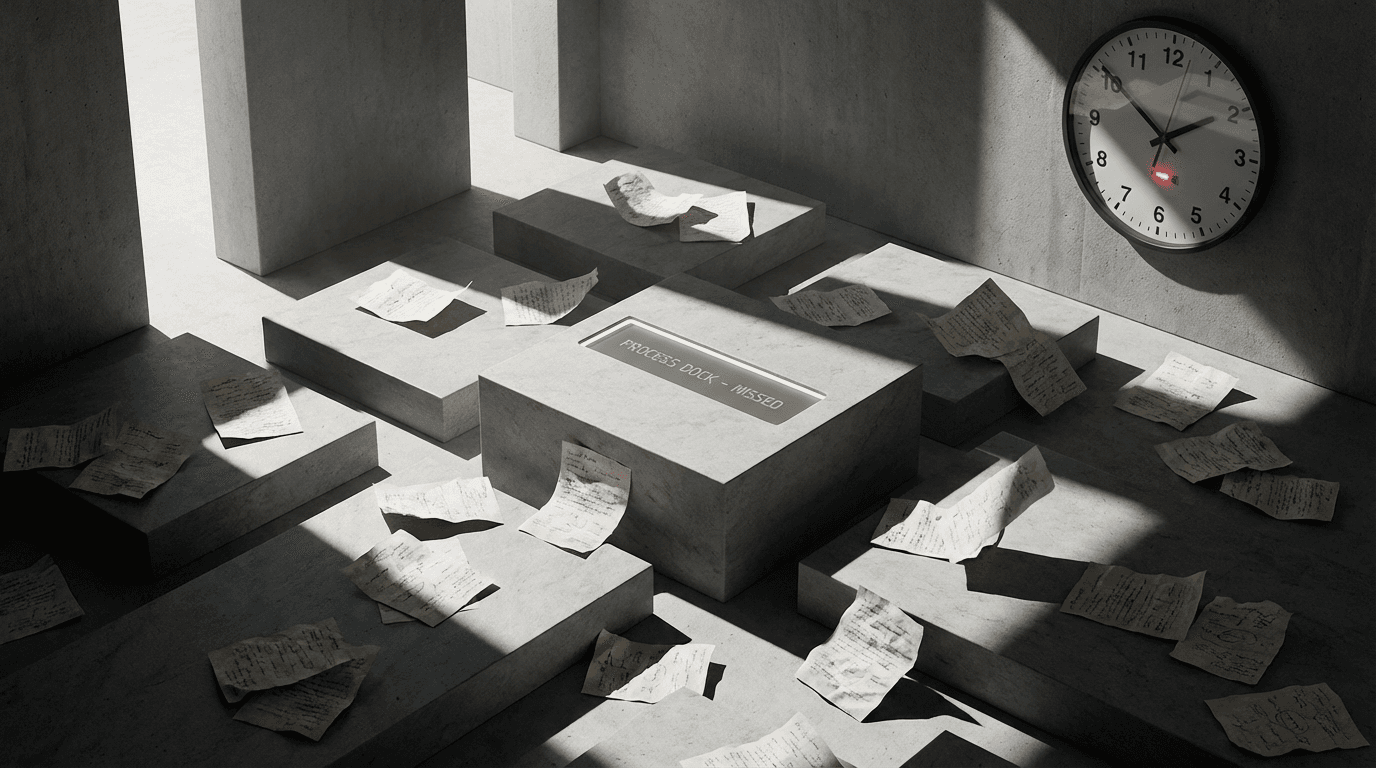 Scattered Process Knowledge: SOPs live in individual heads and outdated docs, making processes impossible to scale or repeat